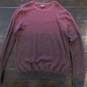 S Marc Anthony Red and Black Gradient Sweater